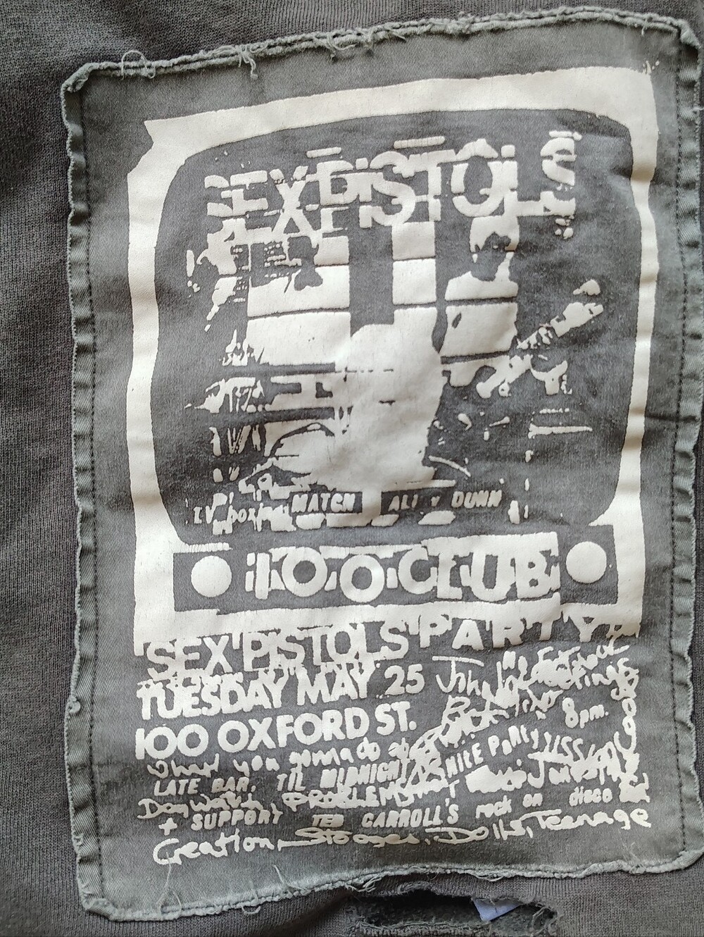 Sex Pistols Distressed Patched Graphic Hoodie Oversized Large/XL Baggy Punk - Picture 8 of 9